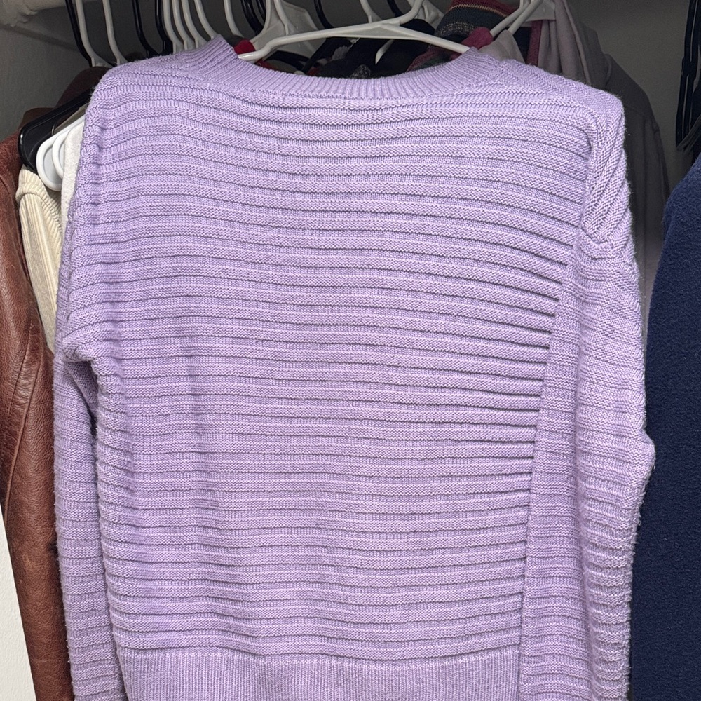 Lavender Ribbed Women's Sweater